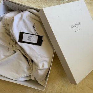 Balmain high top suede Velcro sneakers, size 42